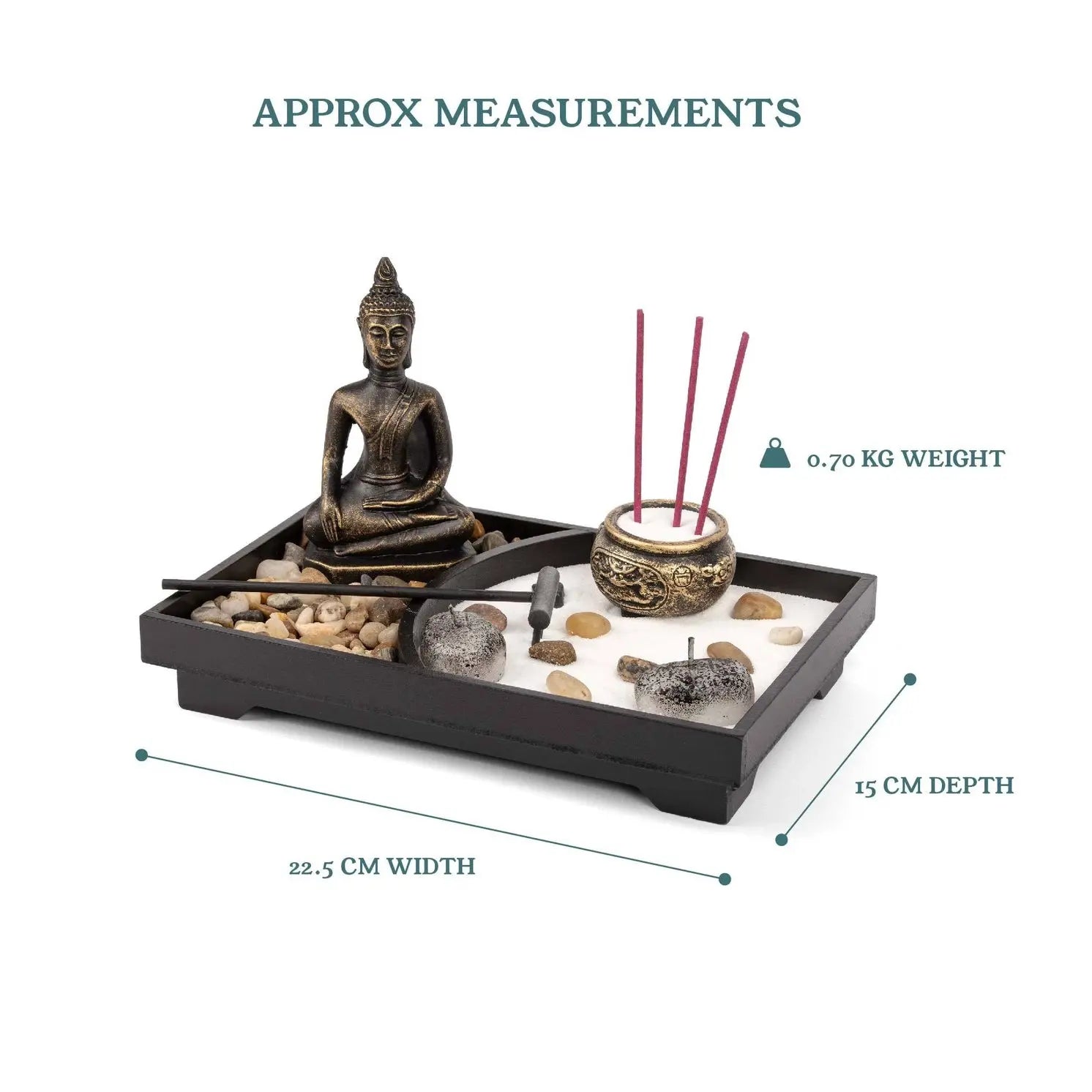 Mini Zen-Garten Buddha Räucherstäbchenhalter von Myga
