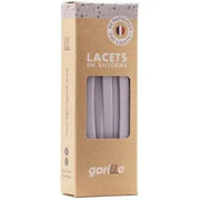Elastische Schnürsenkel Flexibel Ohne Binden Breit Silikon Silver von Gorilla Lacets