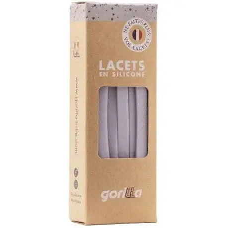 Elastische Schnürsenkel Flexibel Ohne Binden Breit Silikon Silver von Gorilla Lacets