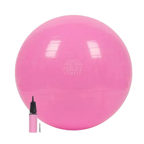 Gymnastikball Mit Luftpumpe Pink von Phoenix Fitness