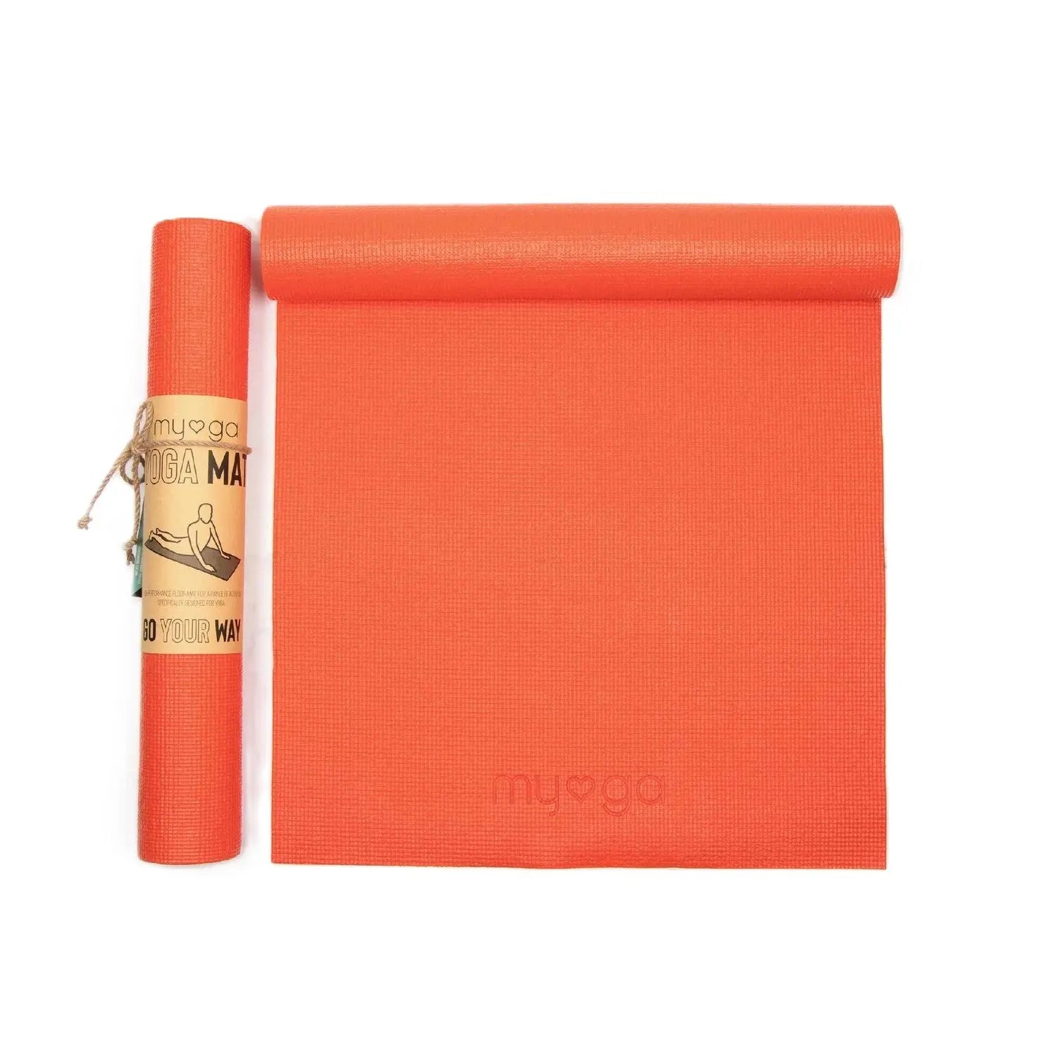 Einsteiger Yogamatte PVC Rot von Myga