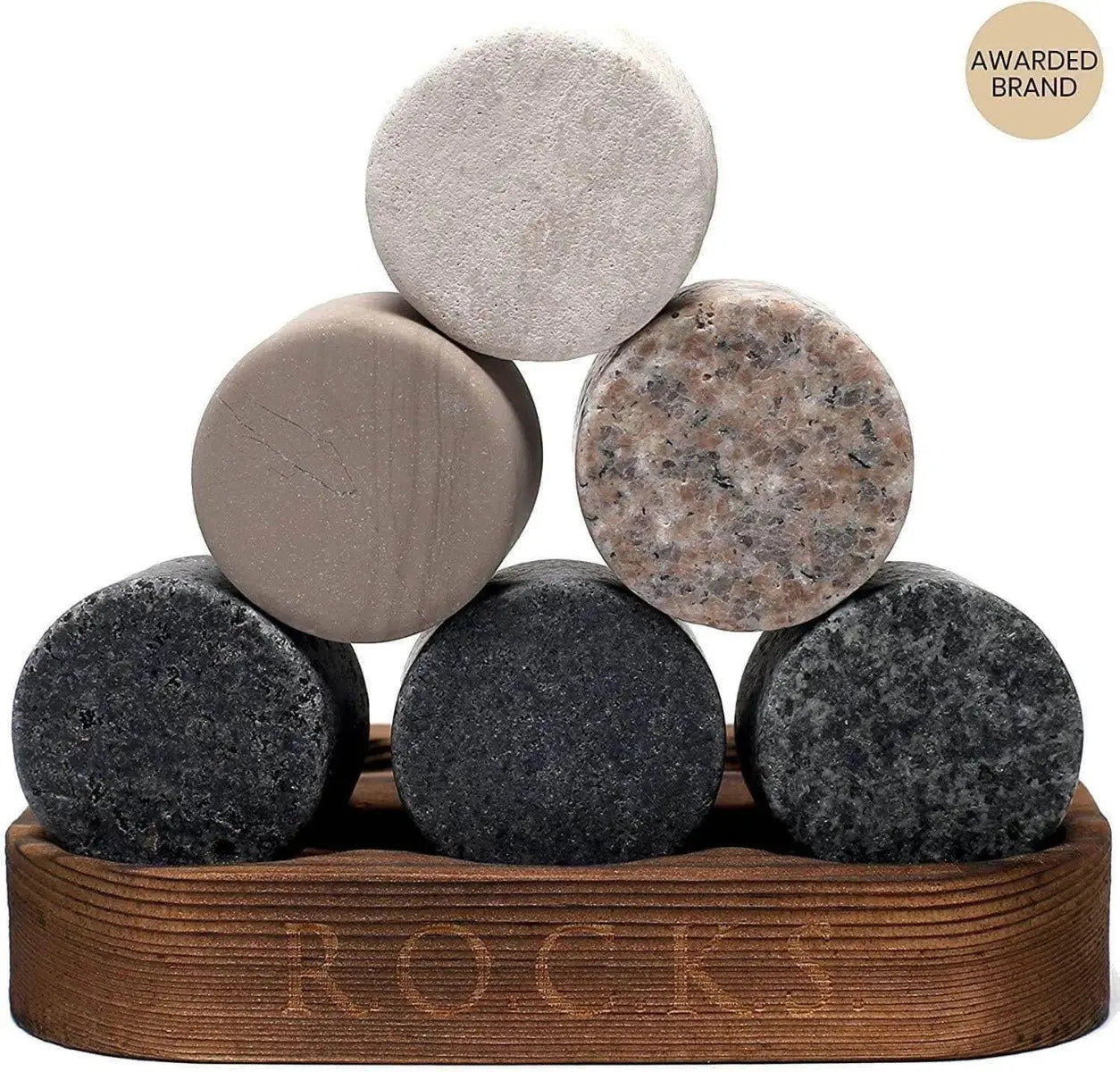 Twist Whiskeygläser mit Kühlsteinen Geschenkset von ROCKS Whiskey Chilling Stones