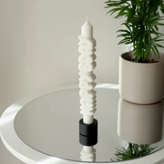 Kerze Taper candle HAPPY BDAY weiss von Taper Candles