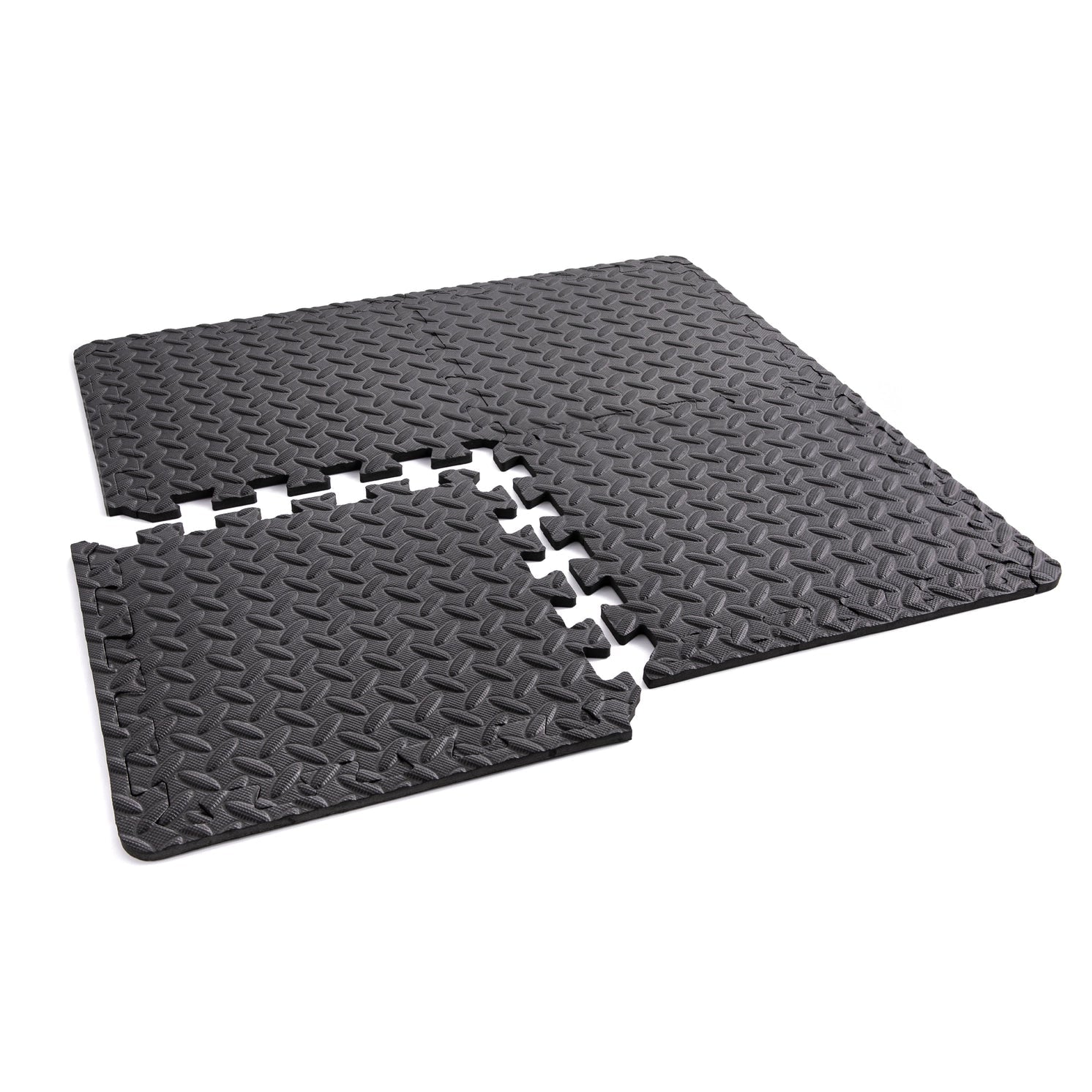 Gym Bodenfliesen 4er Pack 30 x 30 cm Schwarz von Phoenix Fitness