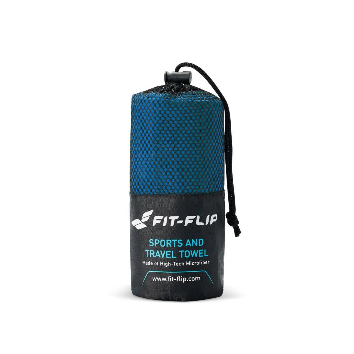 Mikrofaser Handtuch schnelltrocknend mit Tasche 70x140cm Marineblau von Fit-Flip