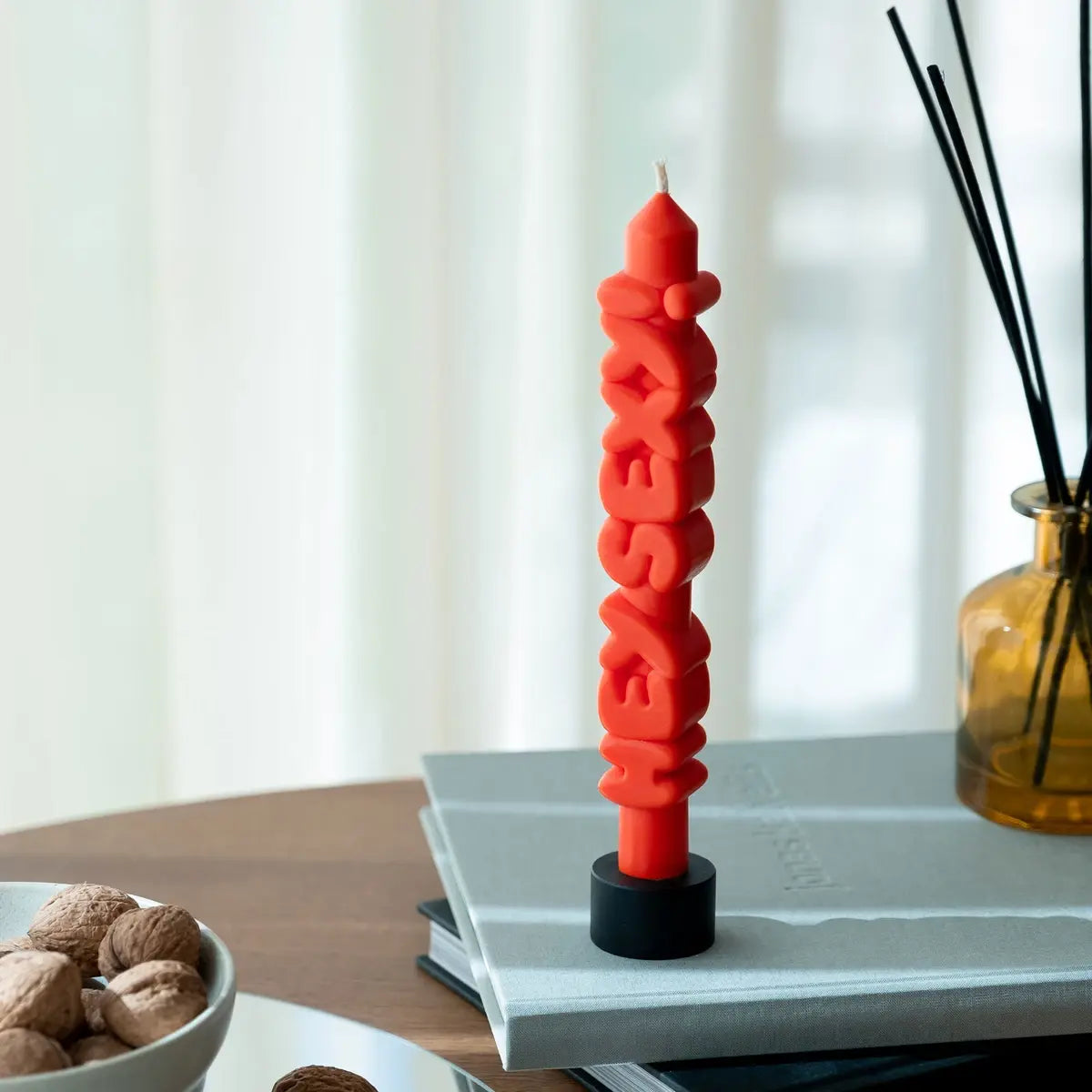 Kerze Taper candle HEY SEXY! Orange von guteszeug.ch