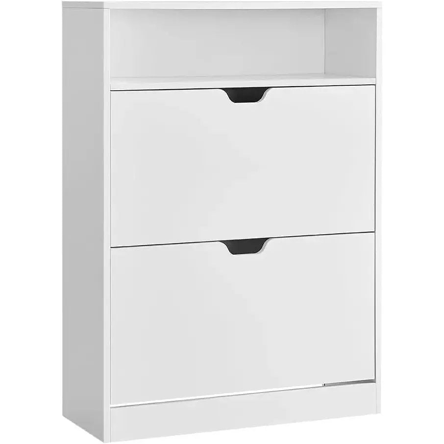 Schuhschrank mit verstellbarer Trennwand Weiss von Songmics