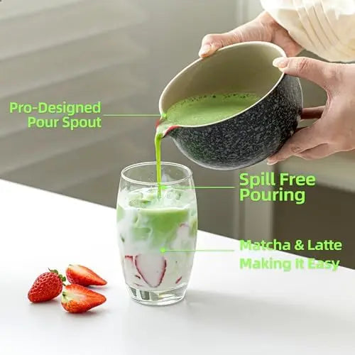 Matcha Set Obsidian mit Ausgiessschale 7-tlg. von TEANAGOO