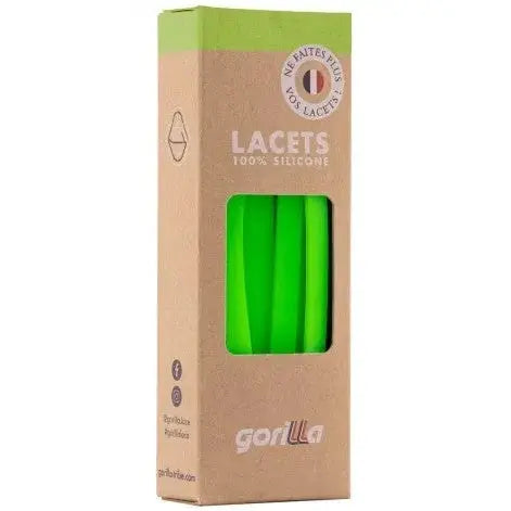 Elastische Schnürsenkel Flexibel Ohne Binden Breit Silikon Neon Green von Gorilla Lacets