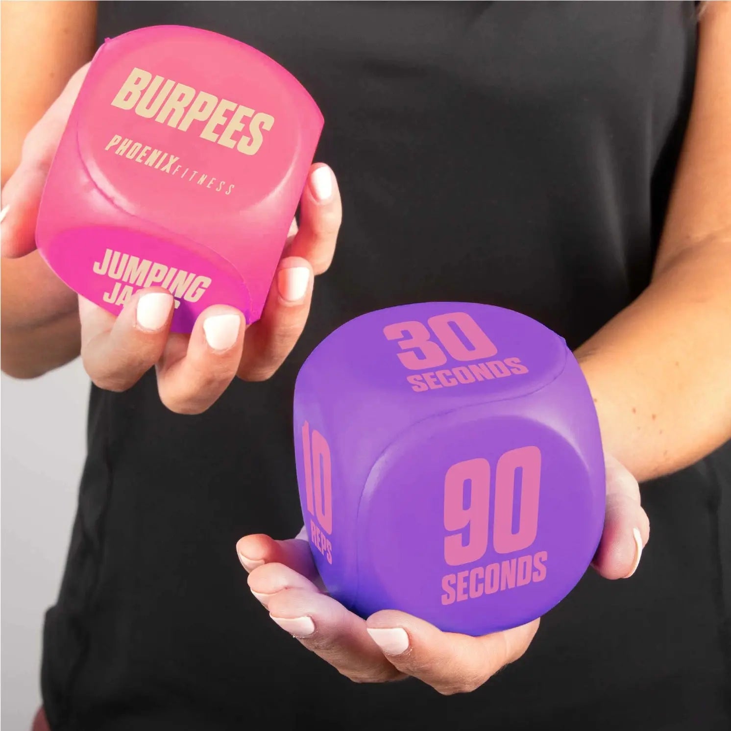 Fitness Übungswürfel 2 Stück Pink-Lila von Phoenix Fitness