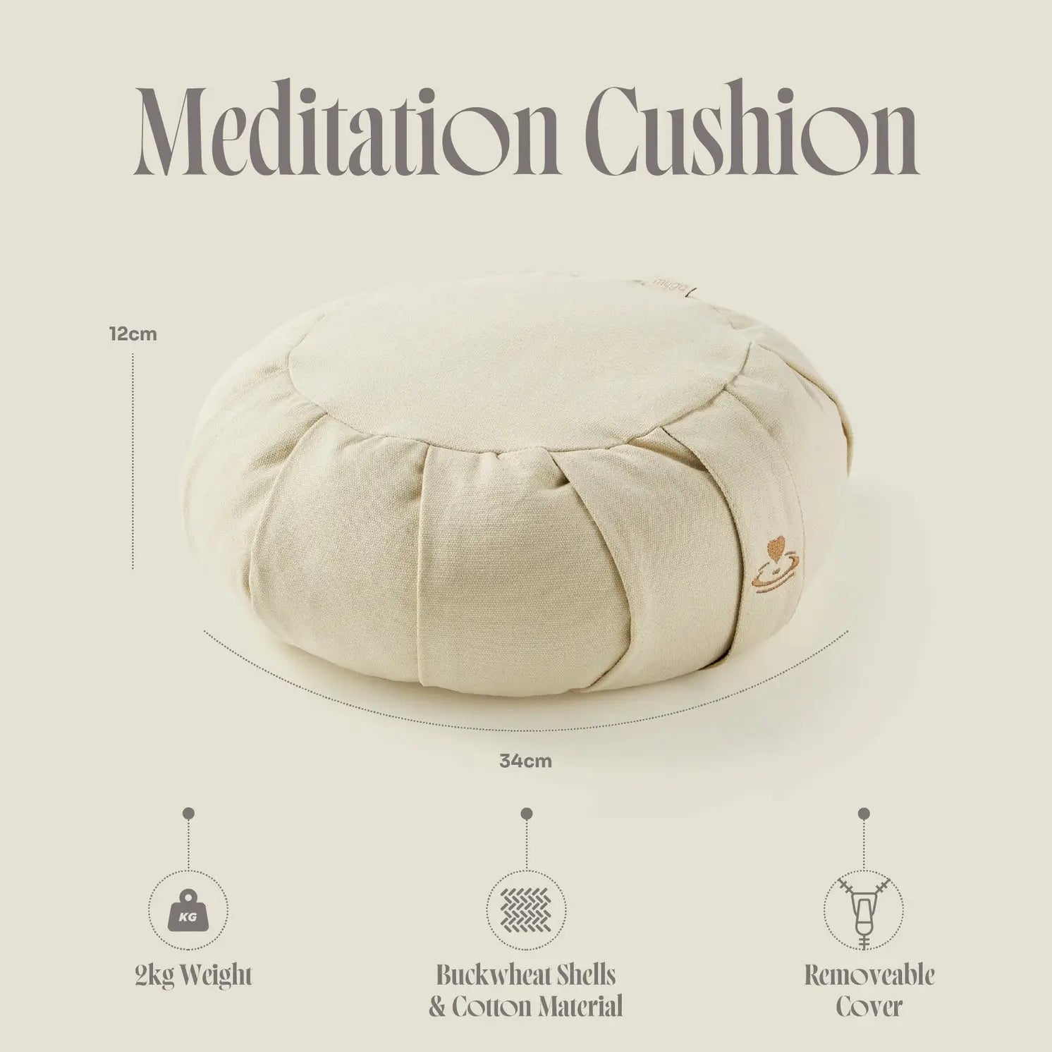 Yoga- & Meditationskissen Ergonomisch Sand von Myga