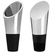 Weinausgiesser & Weinstopper 2er-Set Silber von Uberstar