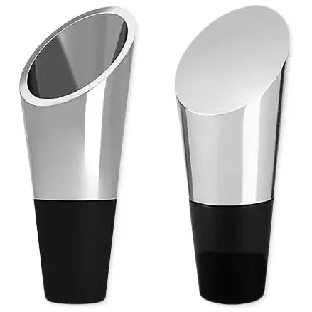Weinausgiesser & Weinstopper 2er-Set Silber von Uberstar