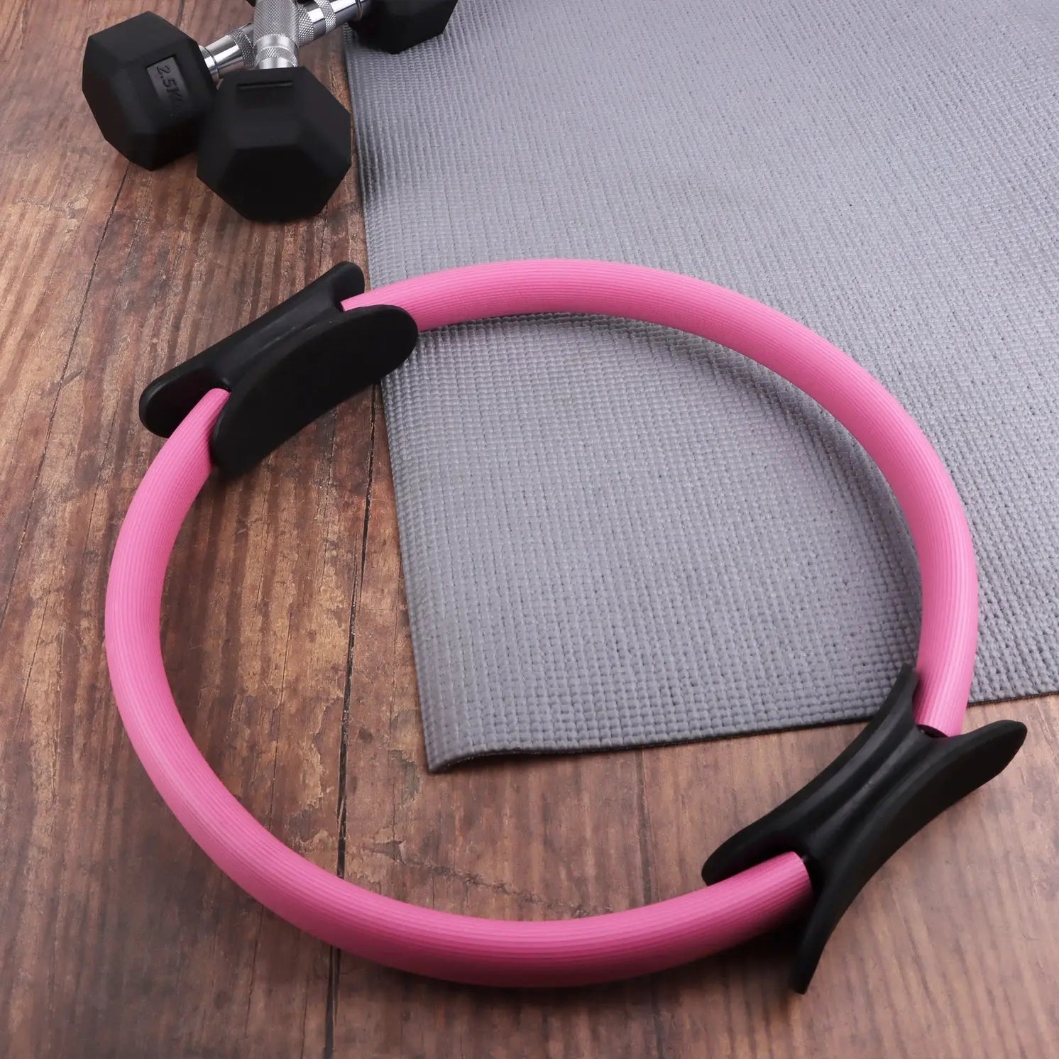 Pilates Ring Mit Zwei Griffen Pink von guteszeug.ch
