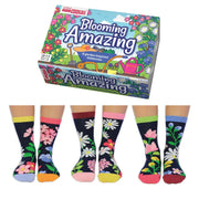 Einzelne Socken im 6er Pack, BLOOMING AMAZING Bunter Garten, Gr. 37-42, mit Geschenkbox von guteszeug.ch