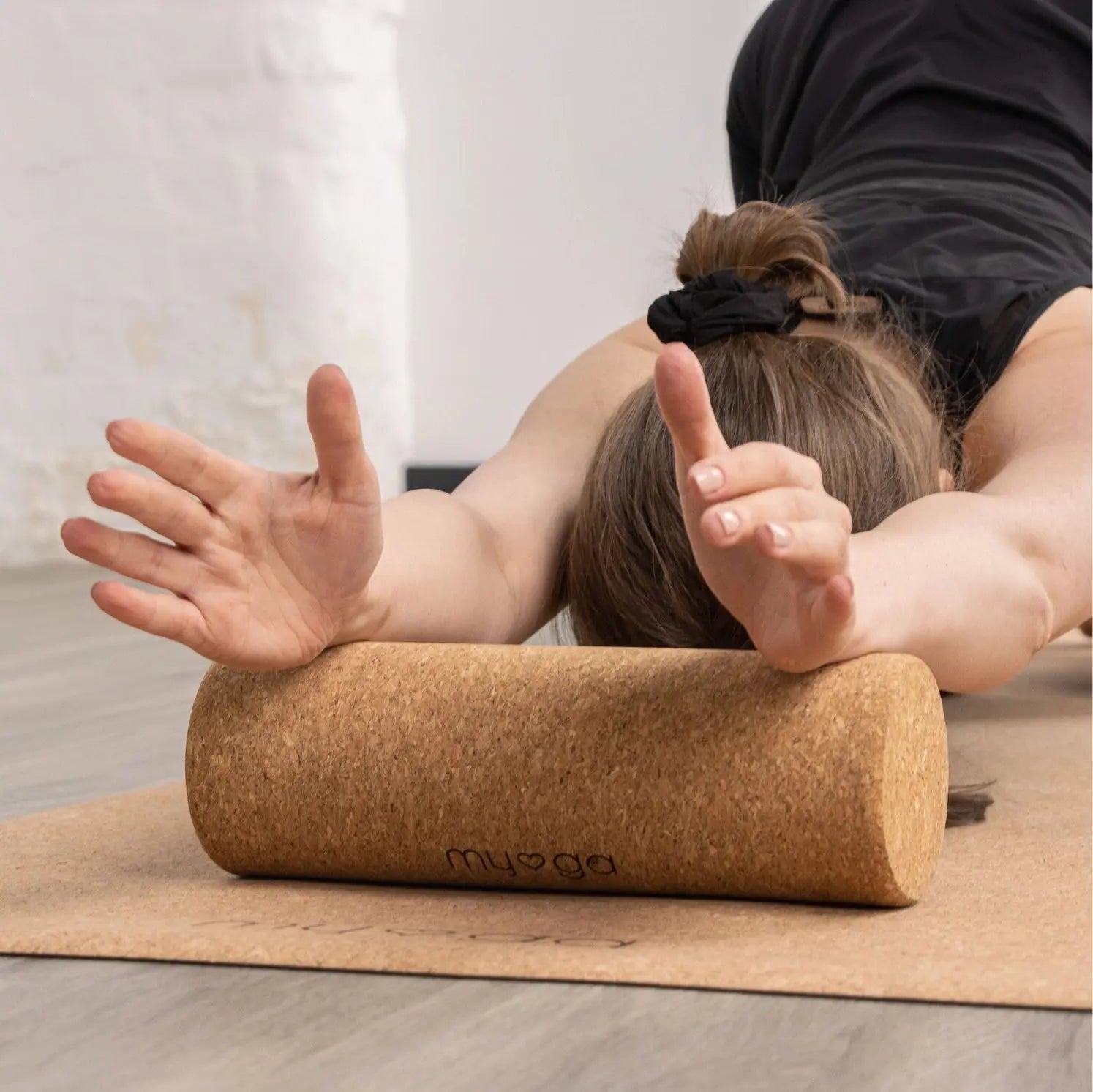 Faszienrolle Massagerolle Kork 10x30 cm von Myga