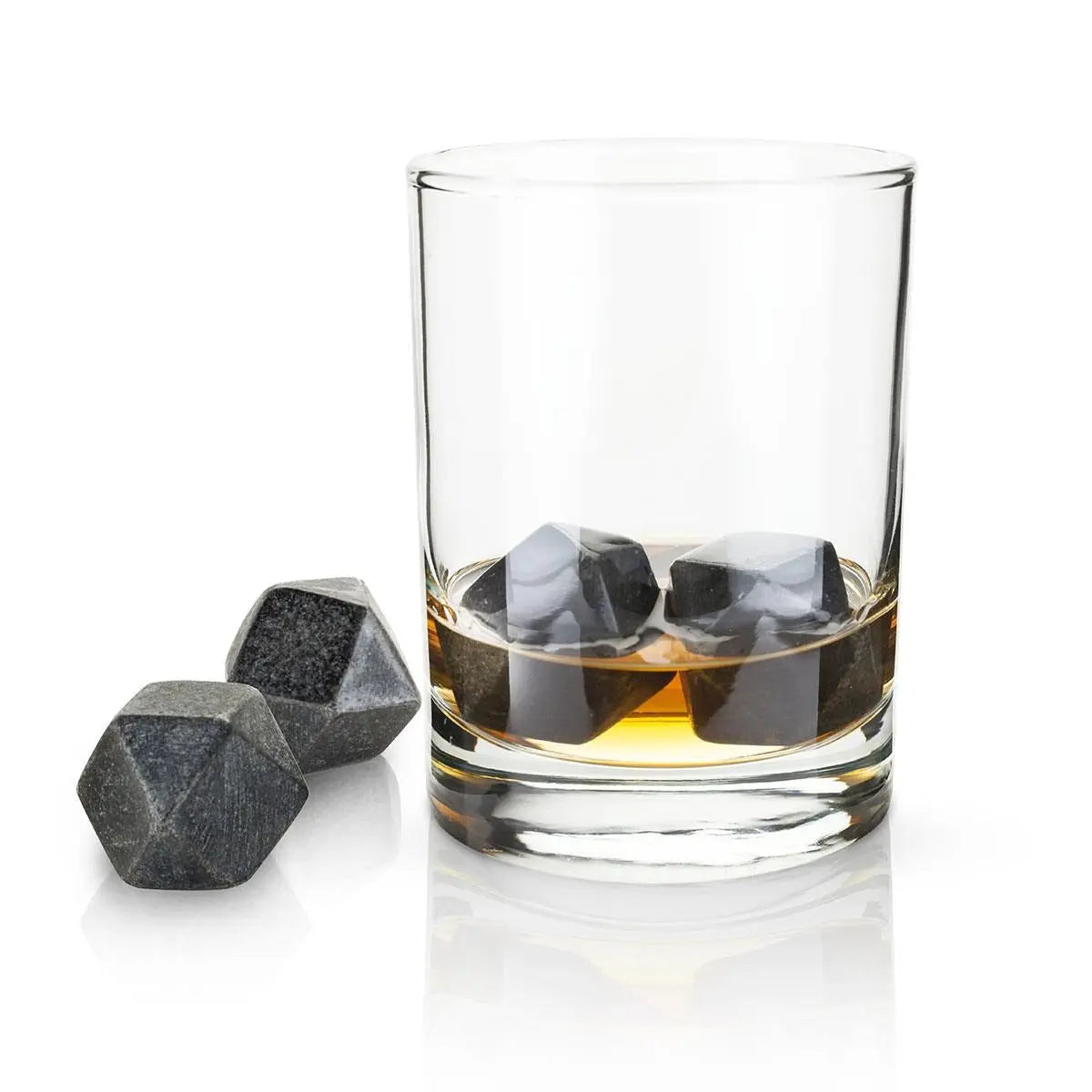 Whisky-Steine Hexagon 4er-Pack mit Tasche von Uberstar