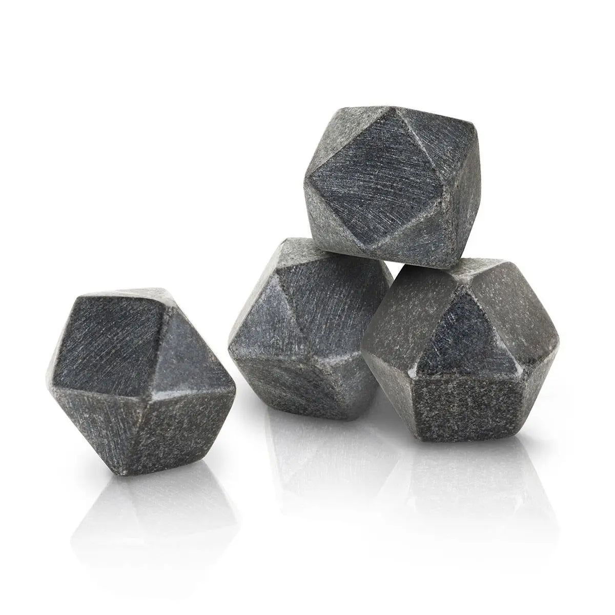 Whisky-Steine Hexagon 4er-Pack mit Tasche von Uberstar