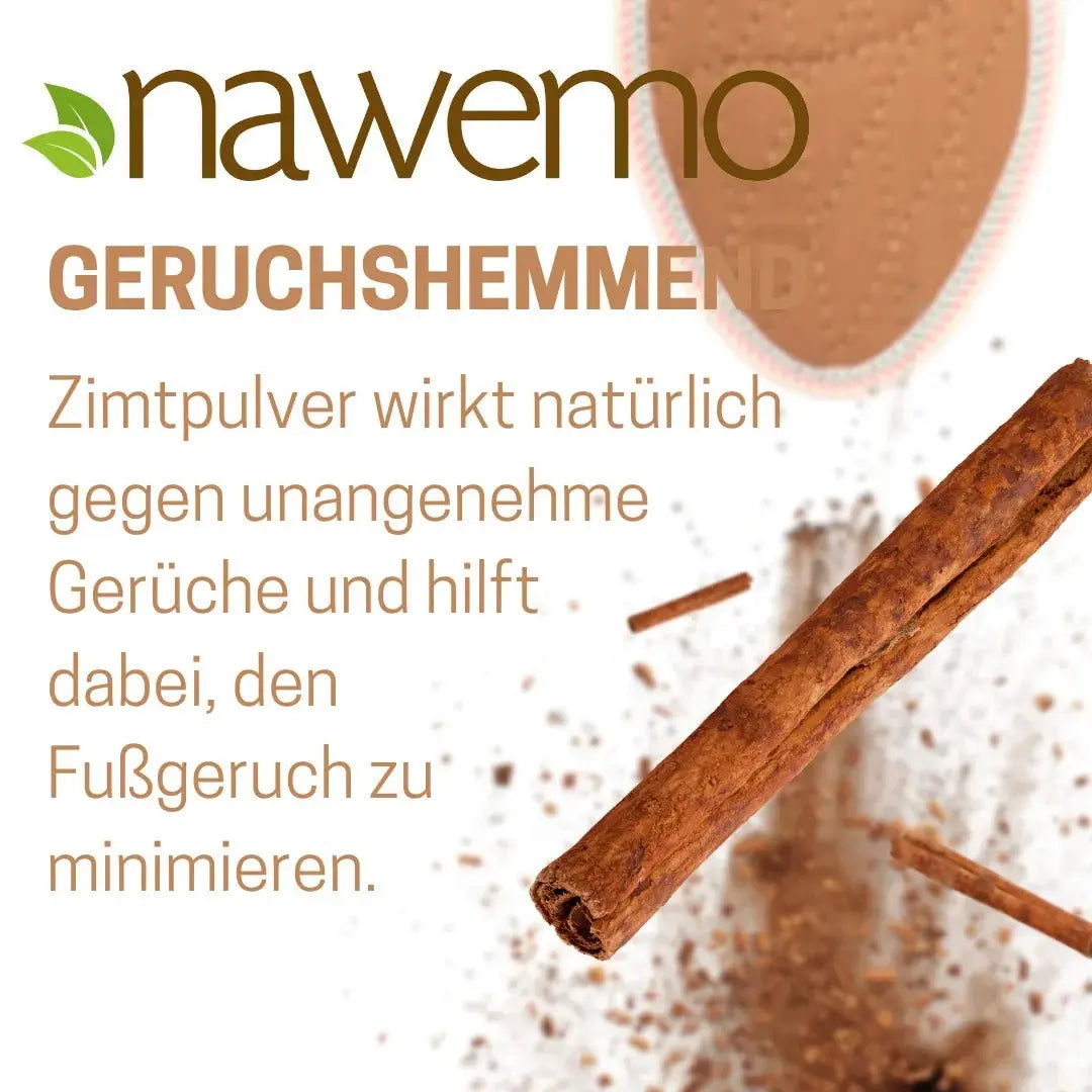 Zimtsohlen geruchsbindende Zimteinlegesohlen gegen Schweissfüsse 44 EU von Nawemo