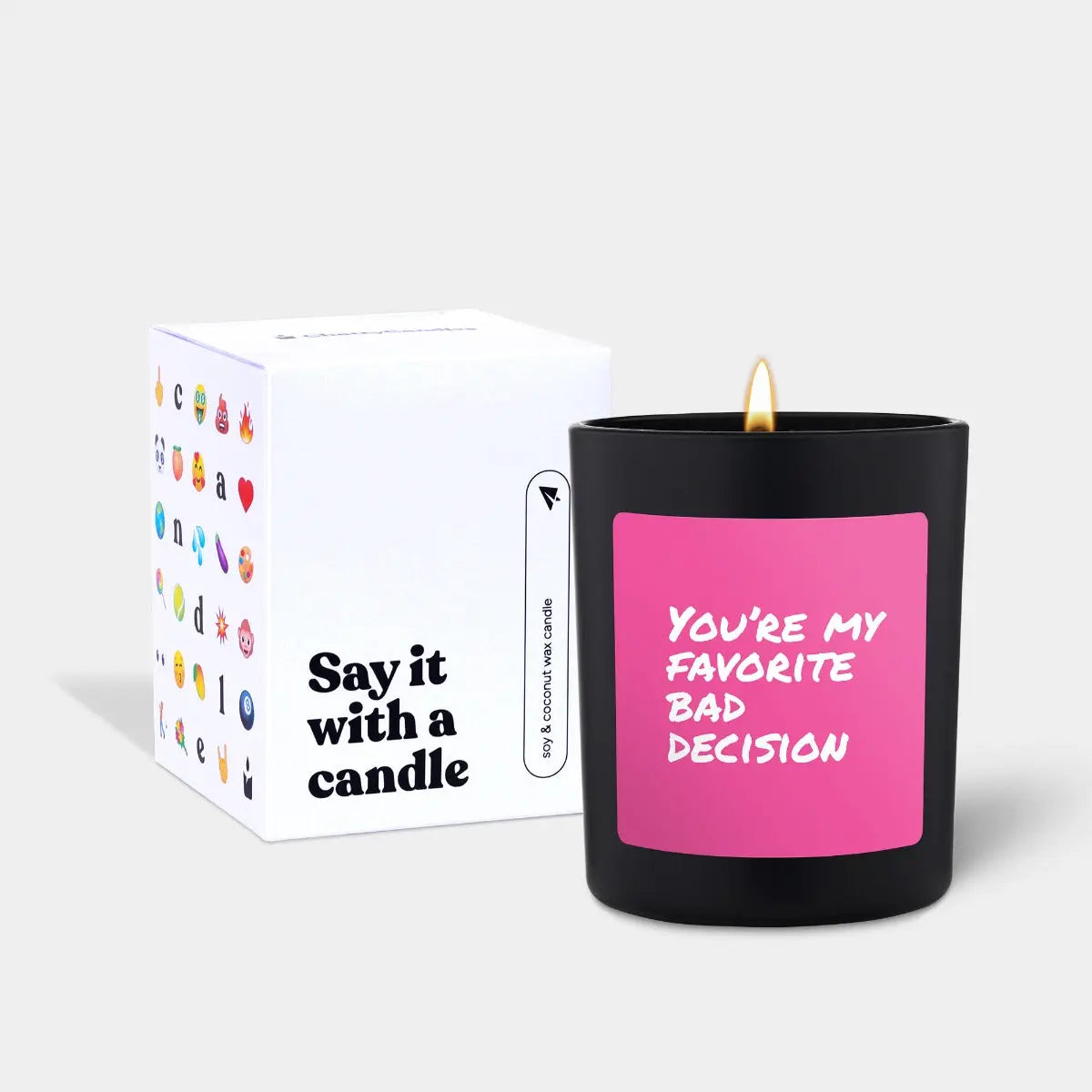 Duftkerze Schwarz Woody You are my favorite bad decision von ChattyCandles