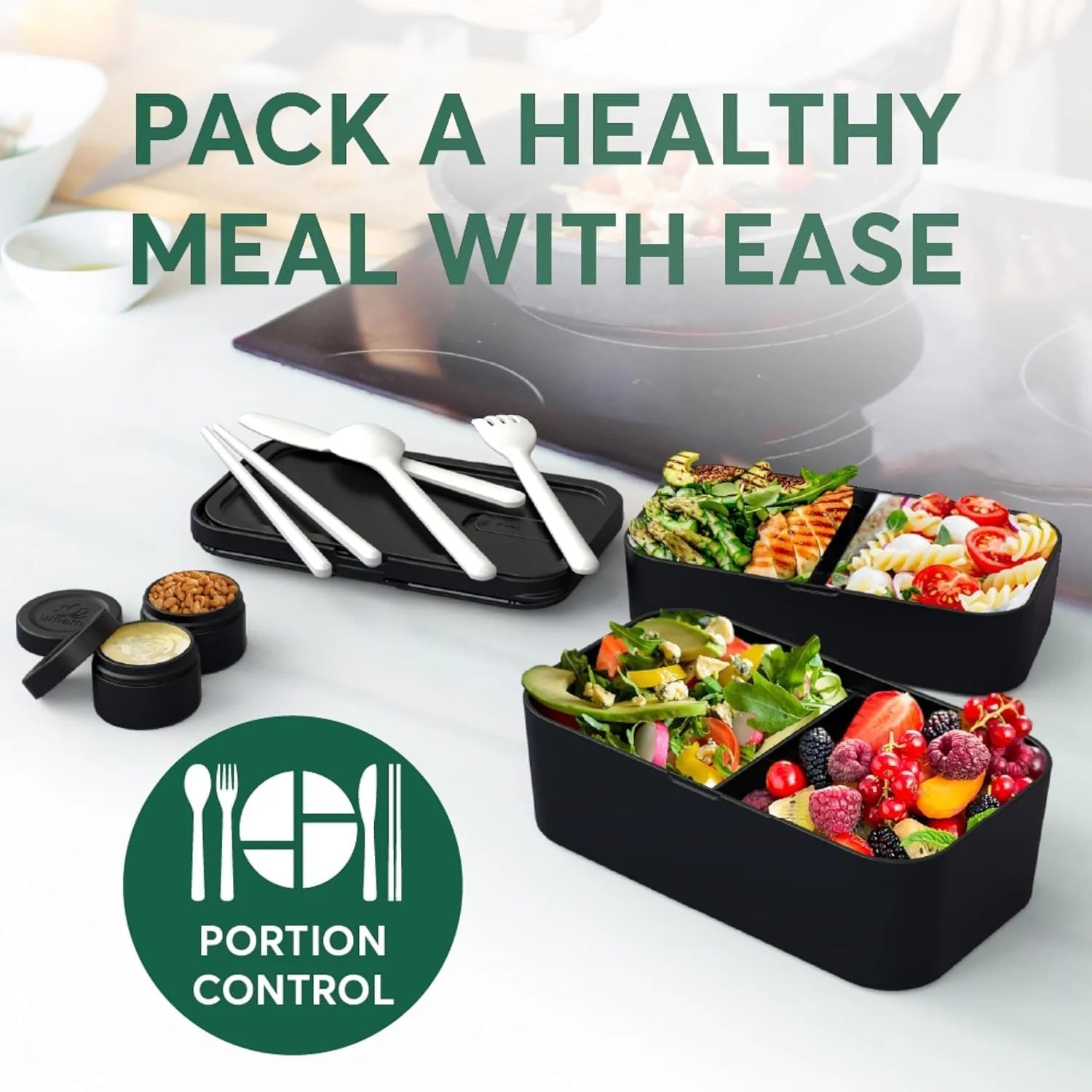Lunchbox Original S Onyx Schwarz 900 ml von Umami