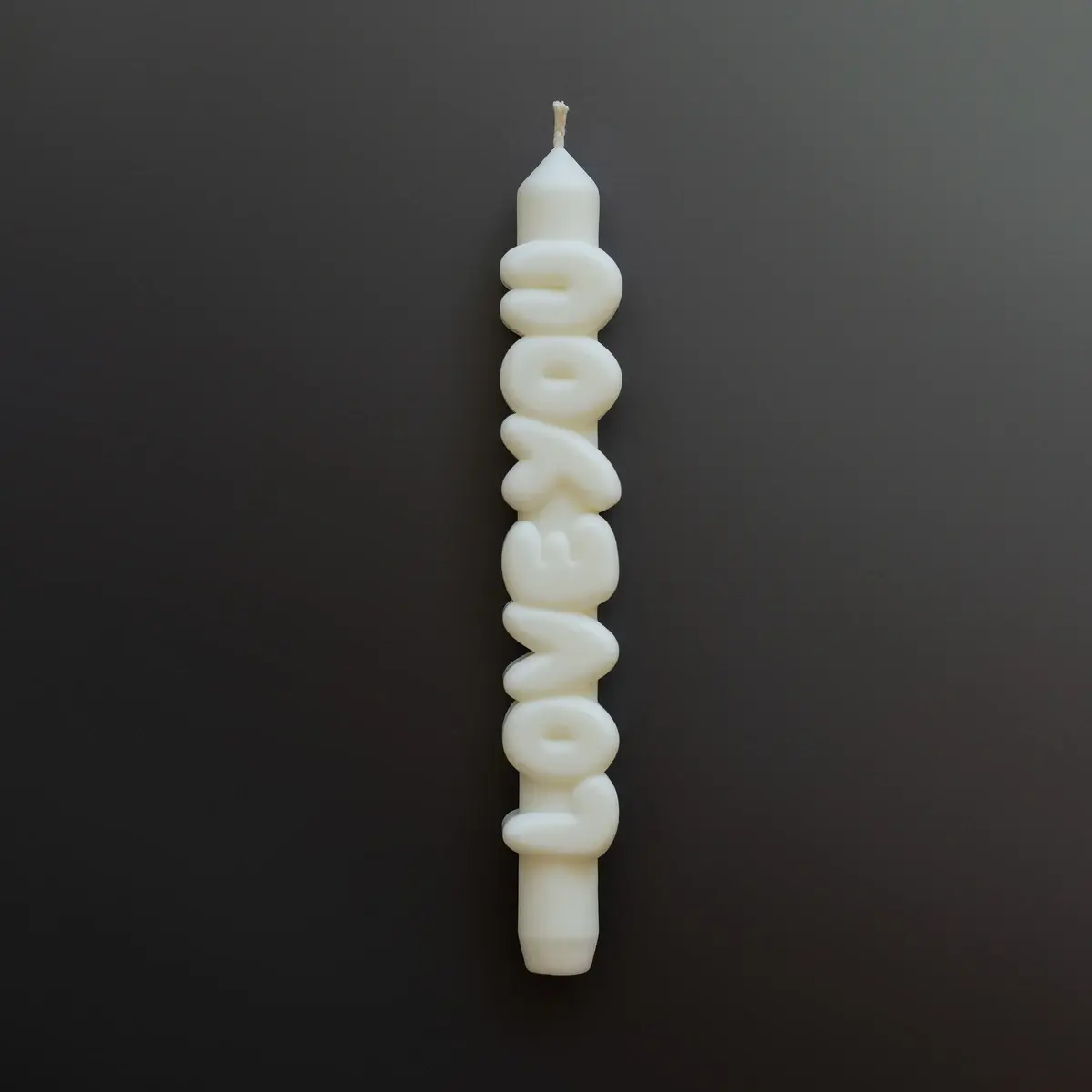 Kerze Taper candle LOVE YOU weiss von Taper Candles