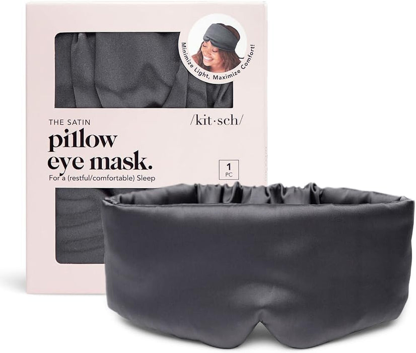 Satin Pillow Schlafmaske Charcoal von Kitsch