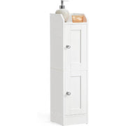 Badschrank Nischenschrank 2 Türen 20x18x80 cm Wolkenweiss von Songmics