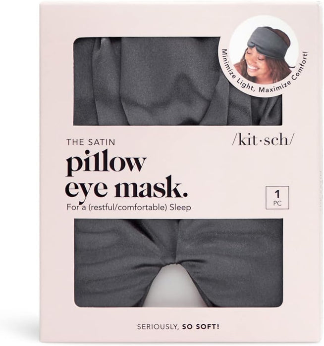 Satin Pillow Schlafmaske Charcoal von Kitsch