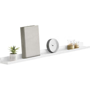 Wandregal Schweberegal 110 cm weiß für Wohnzimmer Küche von Songmics