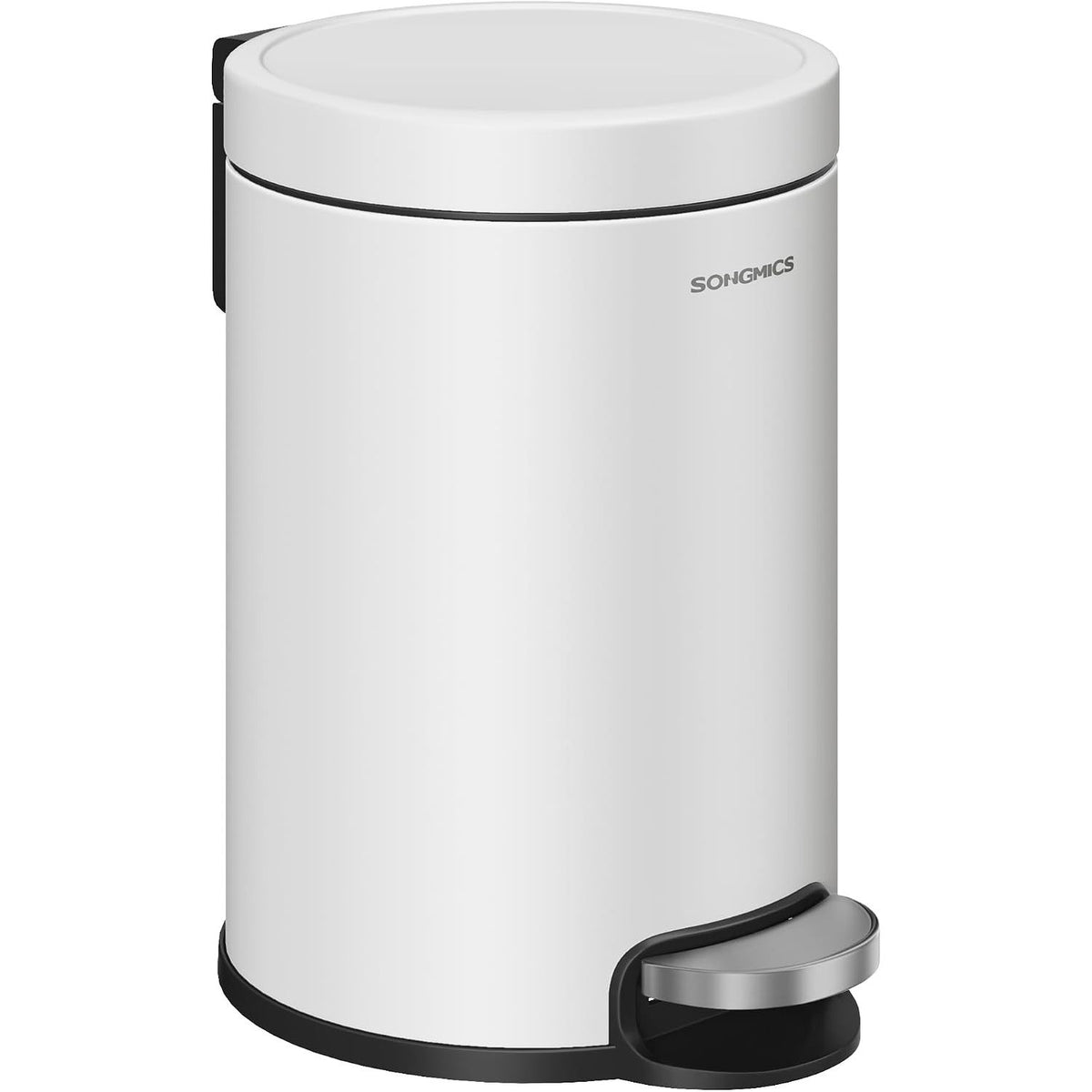 Badezimmereimer 3 l Treteimer Soft-Close Wolkenweiss von Songmics
