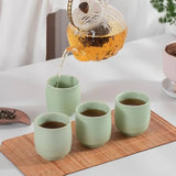 Japanische Teetassen pastellgrün 4er Set von TEANAGOO