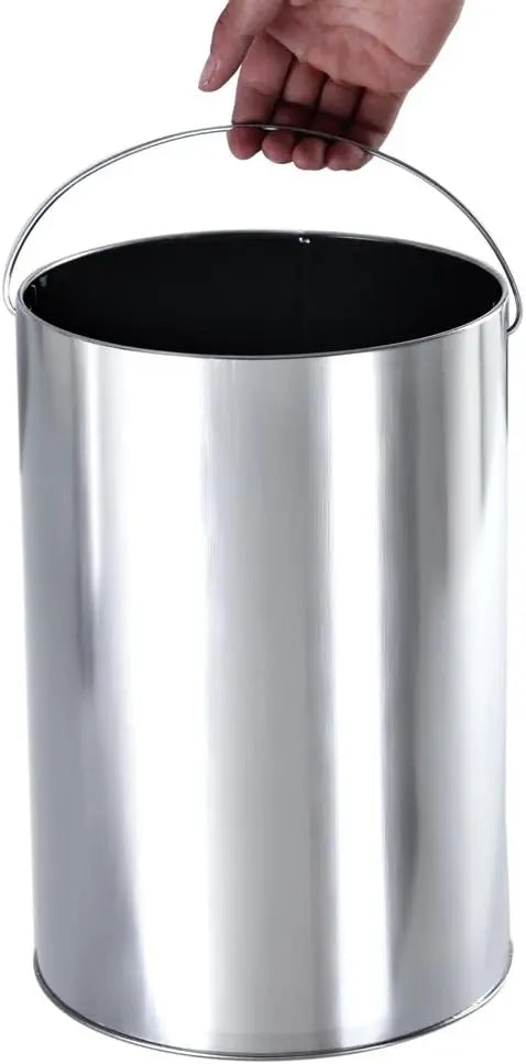 Standaschenbecher 30L Schwarz Metall Aussen von Songmics