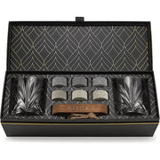 Palm Whiskeygläser mit Kühlsteinen Geschenkset von ROCKS Whiskey Chilling Stones