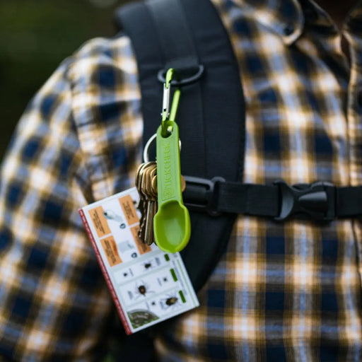 Zeckenentferner Mensch und Tier Löffelset 3er mit Karabiner für Rucksack oder Hund von Tickcheck