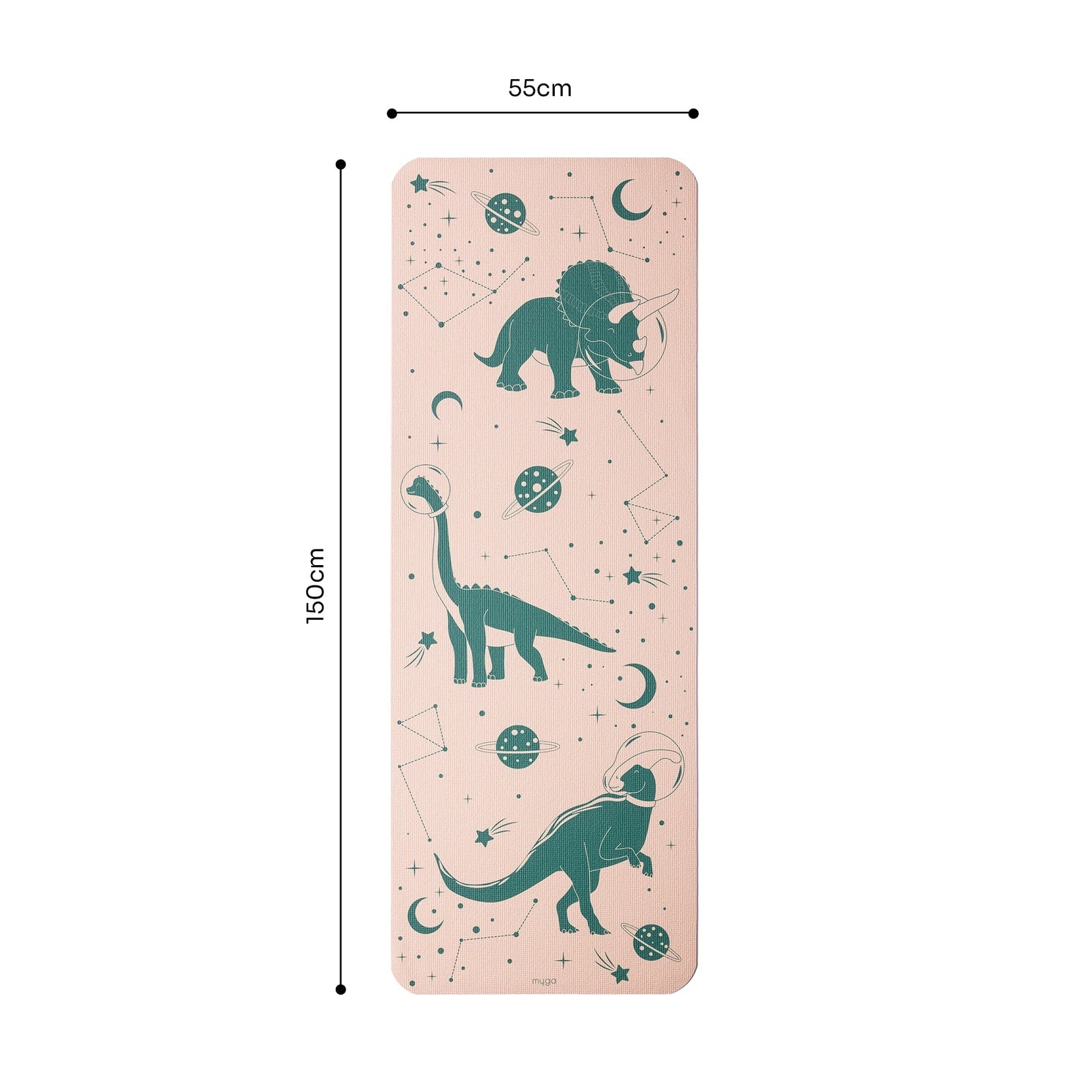 Kinder Yogamatte Rutschfest Space Dino von Myga