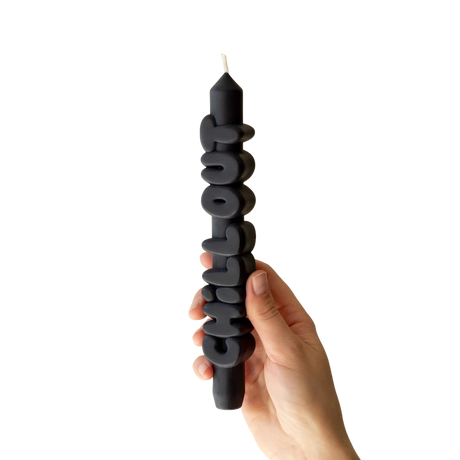 Kerze Taper candle CHILL OUT schwarz von Taper Candles