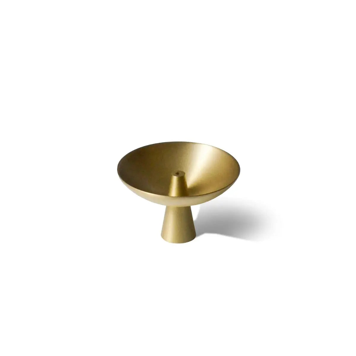 Räucherstäbchenhalter Messing mit Ascheauffangschale Gold von guteszeug.ch