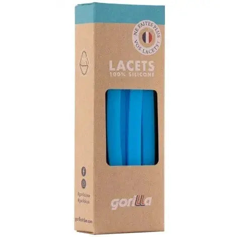 Elastische Schnürsenkel Flexibel Ohne Binden Breit Silikon Neon Blue von Gorilla Lacets
