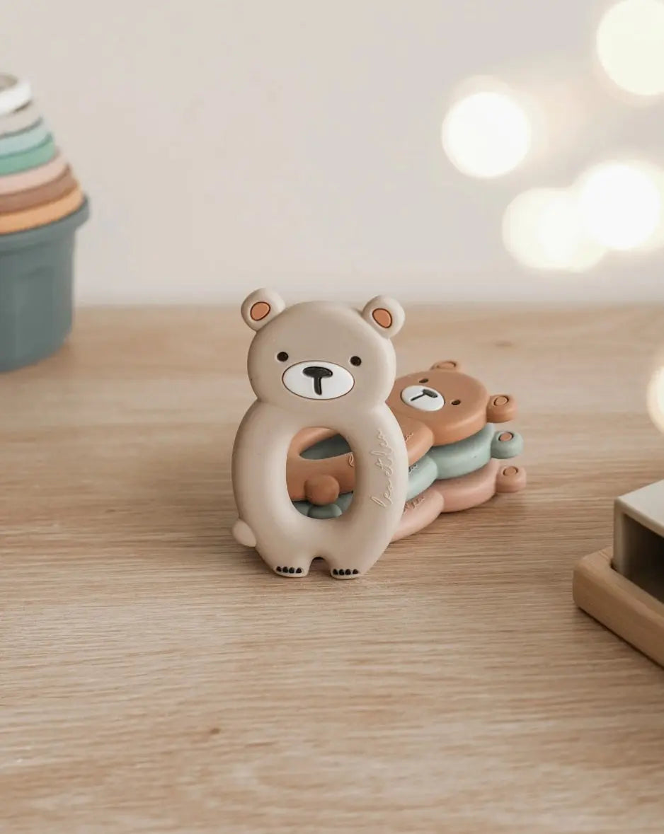 Big Bear Beissring Silikon Montessori Hellrosa von Leo et Lea