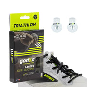 Elastische Schnürsenkel Flexibel Ohne Binden Silikon Triathlon Schwarz von guteszeug.ch