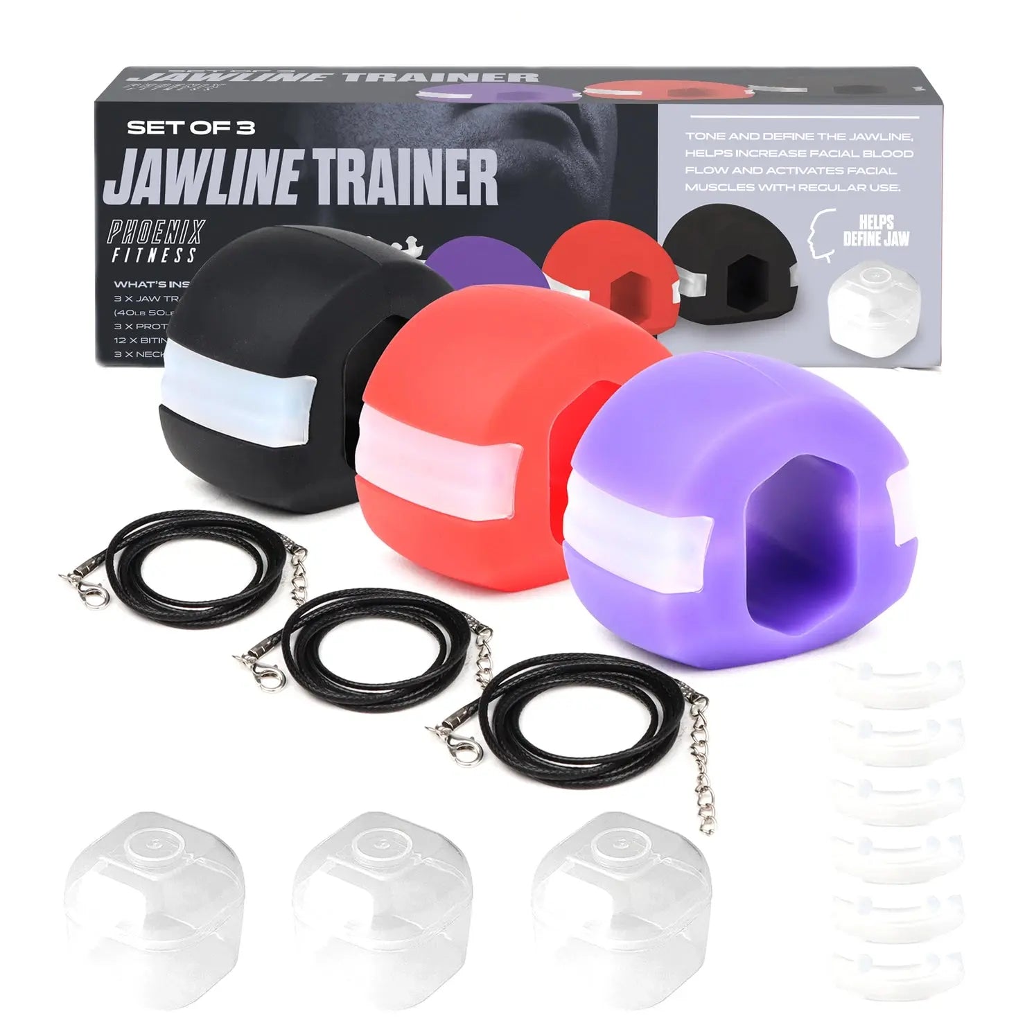 Kiefertraining Set Silikon von Phoenix Fitness
