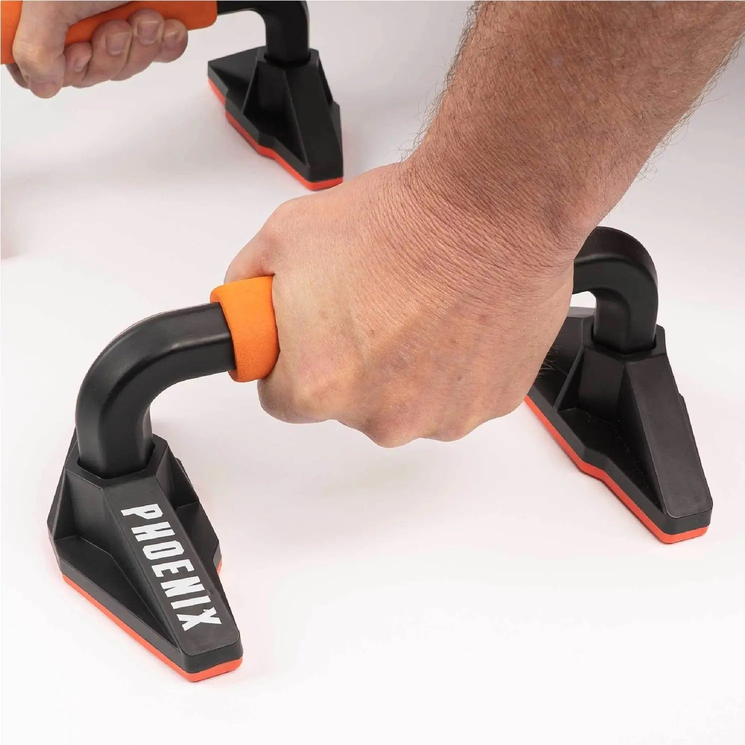 Liegestützgriffe Push-up Bars Schwarz-Orange von Phoenix Fitness