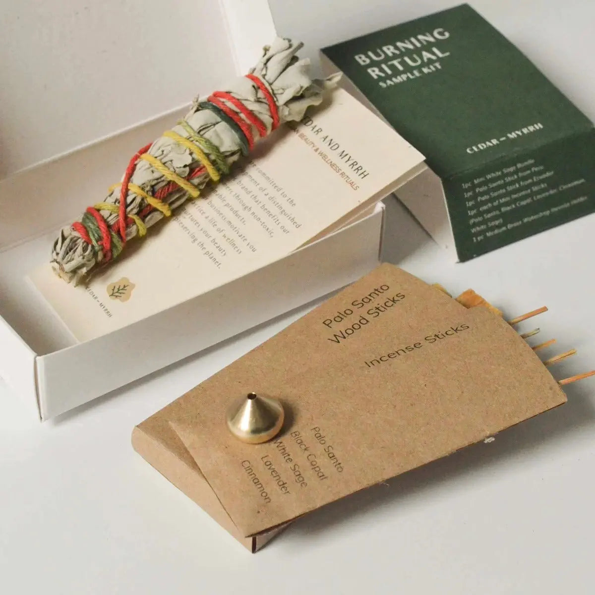 Heiliges Brennritual Räucherset Weihrauch, Palo Santo & Salbei von guteszeug.ch