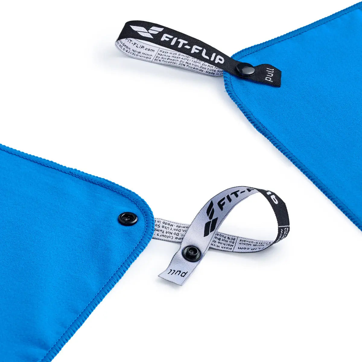 Mikrofaser Handtuch schnelltrocknend mit Tasche 80x160cm Blau von Fit-Flip