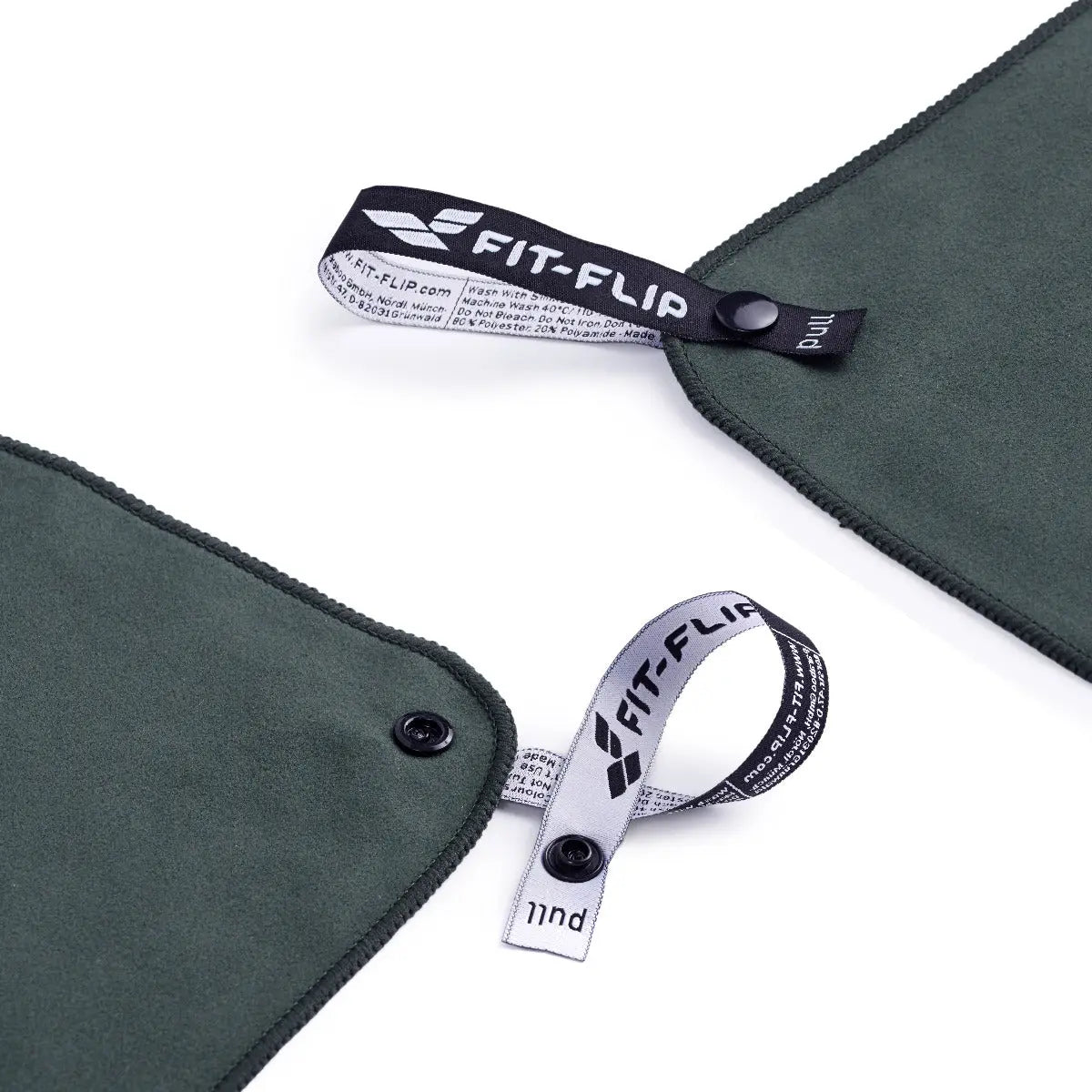 Mikrofaser Handtuch schnelltrocknend mit Tasche 70x140cm Dunkelgrau von Fit-Flip