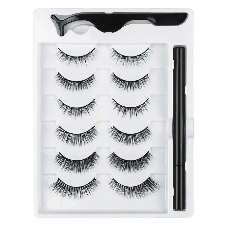 Magnetisch Wimpern 6 Paar mit Eyeliner von Paloma Beauties