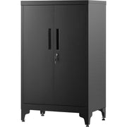 Metallschrank Aktenschrank 60x40x99 cm Schwarz abschliessbar von Songmics
