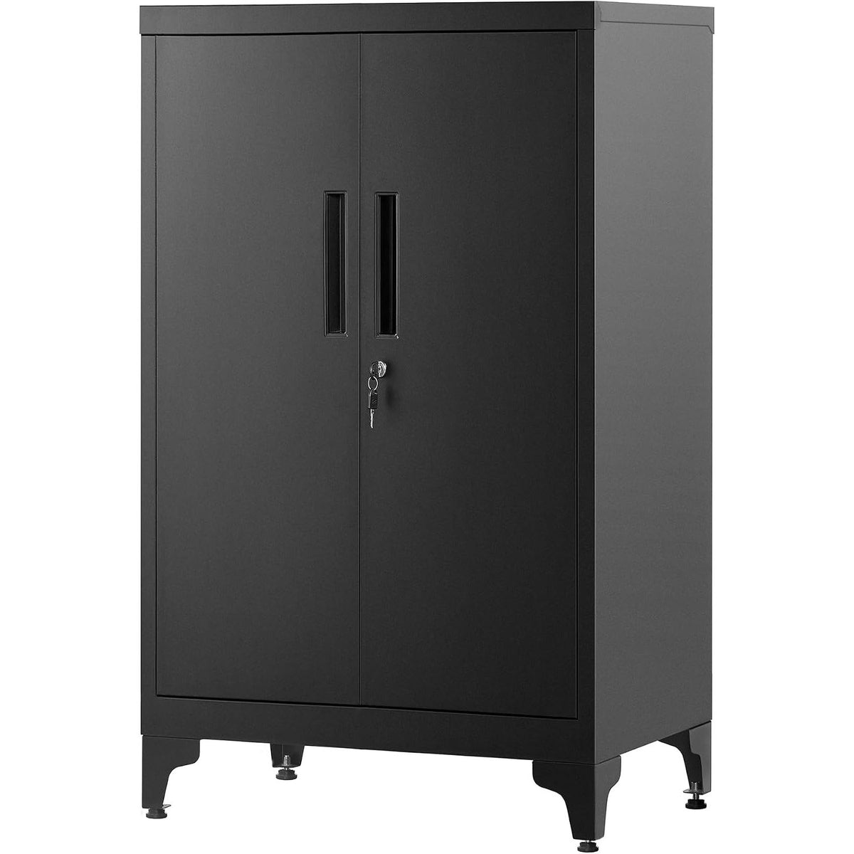 Metallschrank Aktenschrank 60x40x99 cm Schwarz abschliessbar von Songmics