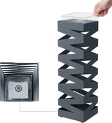 Regenschirmständer Metall quadratisch mit Haken Anthrazit von Songmics